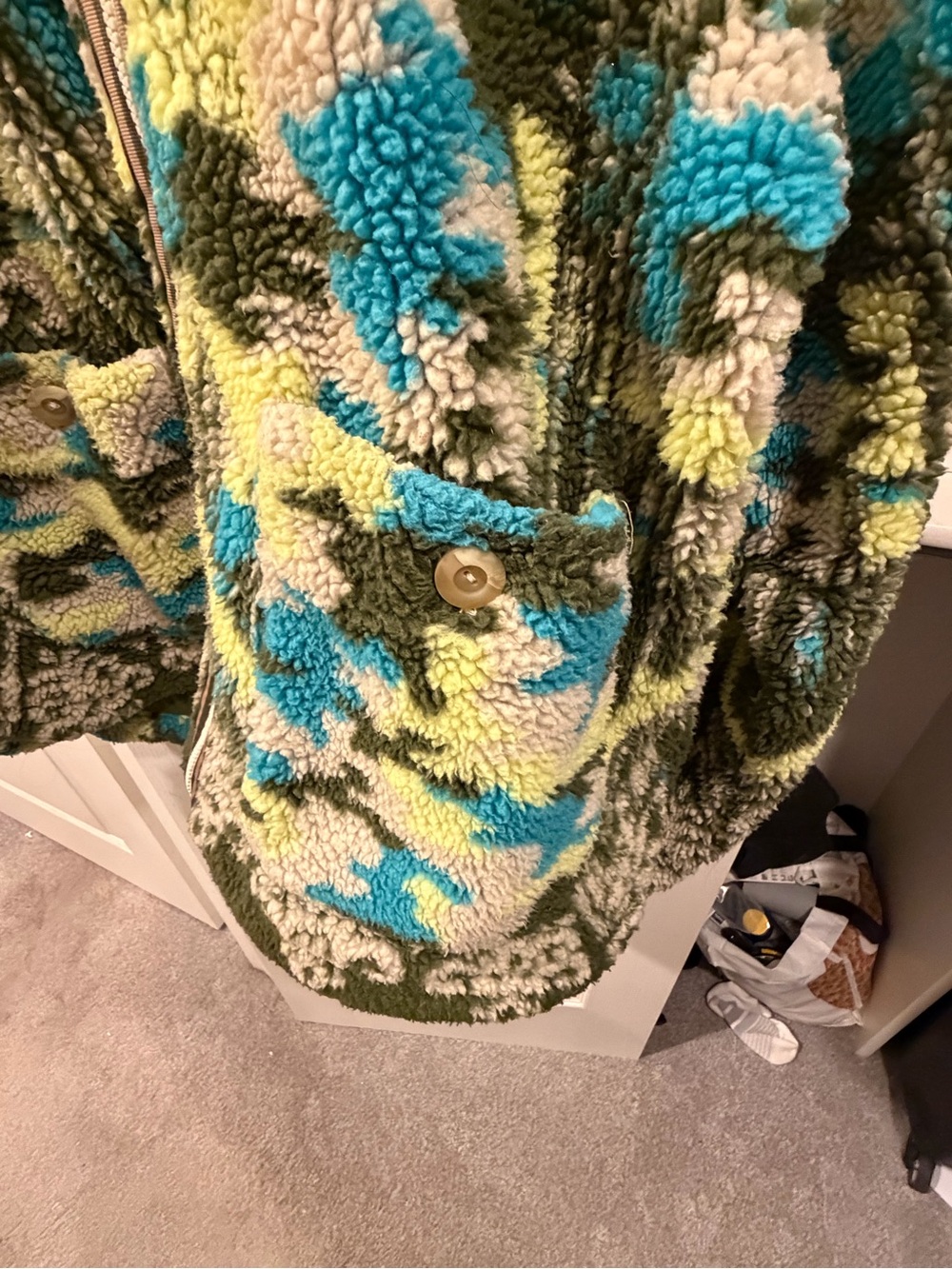 Anthropologie Pilcro Plush Camo Sherpa Jacket XL - Picture 5 of 7